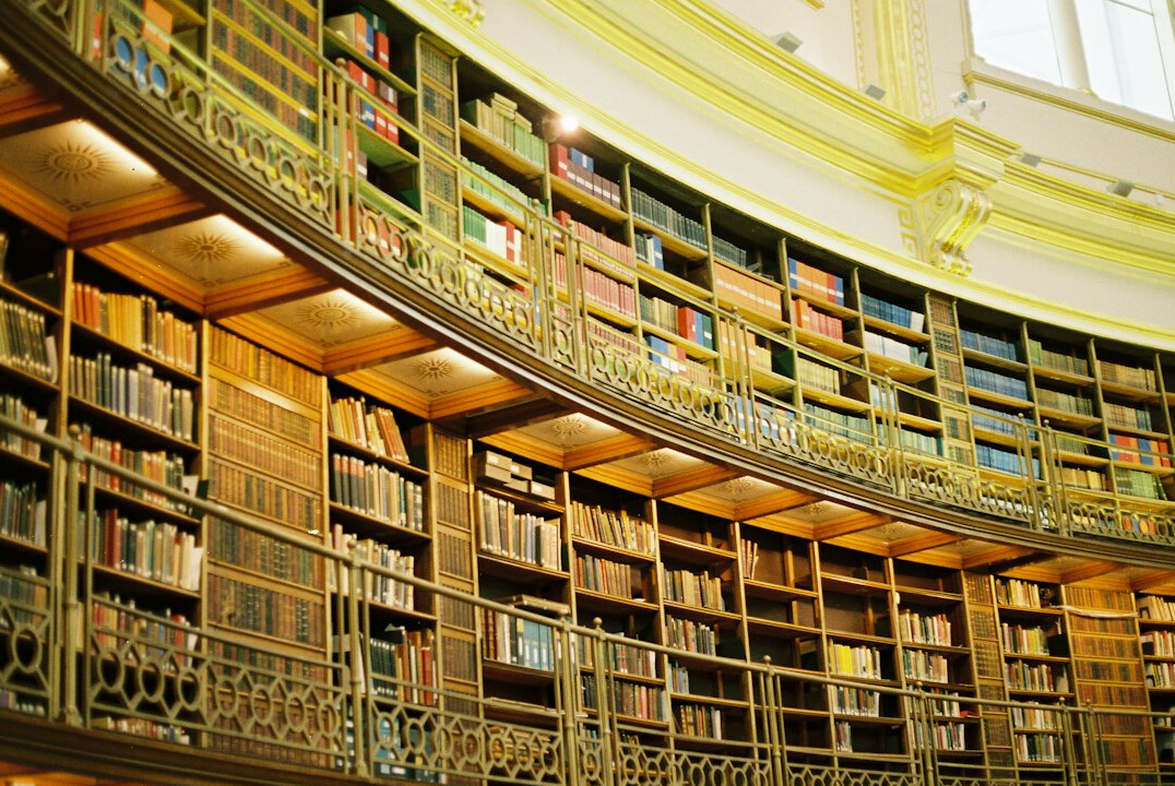 researcher reading old books